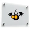 Cartoon Bat Sticker with Glowing Eyes