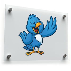 Cartoon Blue Bird Sticker