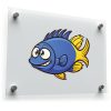 Cartoon Blue Fish Sticker 1