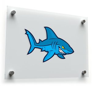 Cartoon Blue Shark Sticker