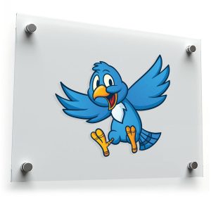 Cartoon Bluebird Vinyl Sticker
