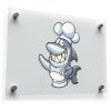 Cartoon Chef Shark Vinyl Sticker