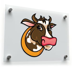 Cartoon Cow Face Decal