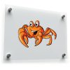 Cartoon Crab Vinyl Sticker