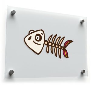 Cartoon Fishbone Sticker