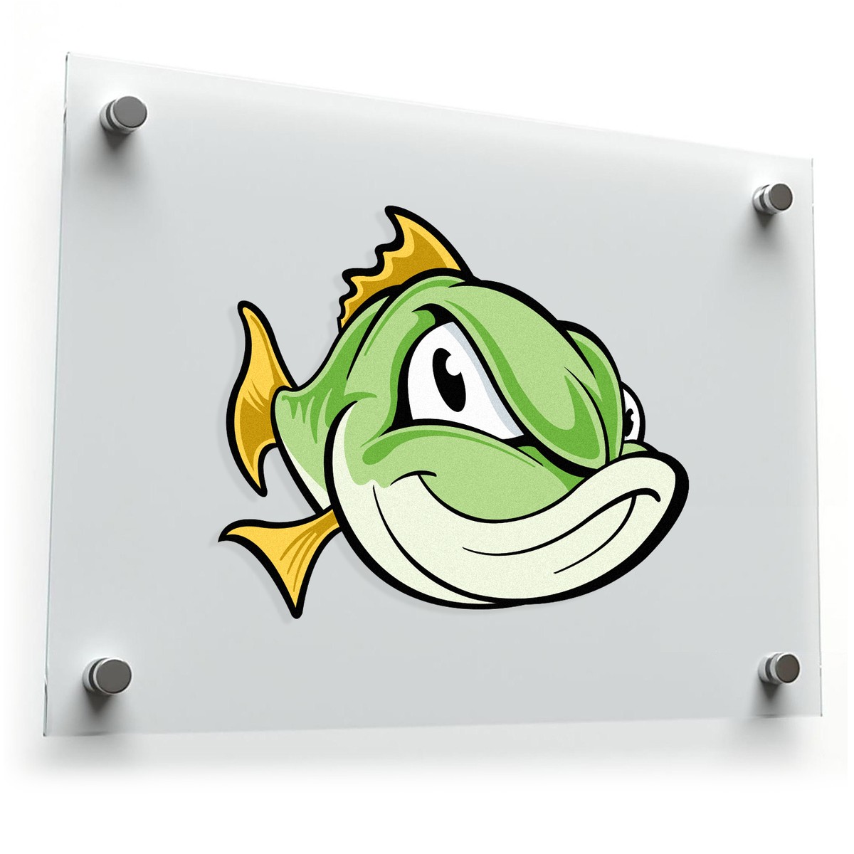 Cartoon Green Fish Sticker 3 Cartoon Green Fish Sticker