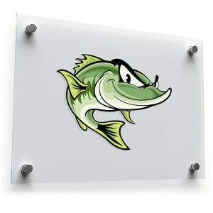 Cartoon Green Fish Sticker