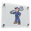 Cartoon Mechanic Vinyl Decal
