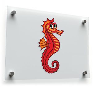Cartoon Seahorse Sticker