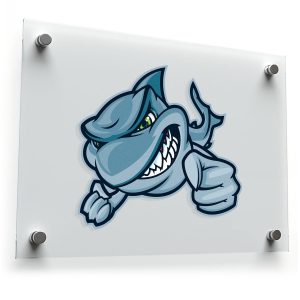 Cartoon Shark Vinyl Sticker