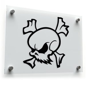 Cartoon Skull and Crossbones Decal