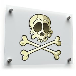Cartoon Skull and Crossbones Sticker