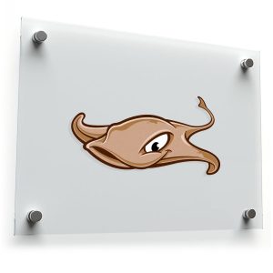 Cartoon Stingray Decal – Brown Vinyl