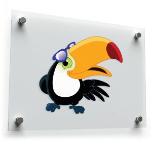 Cartoon Toucan Vinyl Sticker