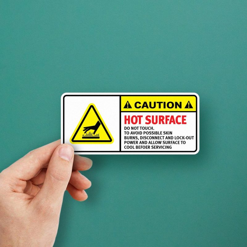 Hot Sticker Pdf Caution Hot Surface Sticker - Stickers Factory
