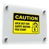 Caution Lock Out Sticker 1