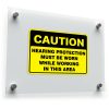 Caution Sign Sticker Hearing Protection Must Be Worn While Working in This Area 1