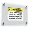 Caution Toxic Chemicals SDS Sticker