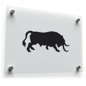 Charging Bull Silhouette Sticker