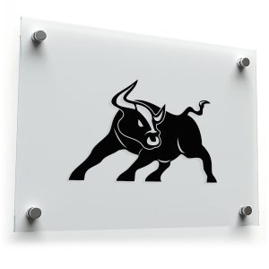 Charging Bull Silhouette Sticker