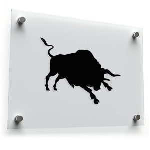 Charging Bull Silhouette Sticker