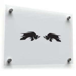 Charging Rhino Silhouette Decal