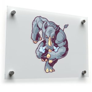 Charging Rhino Sticker