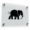 Charming Elephant Silhouette Sticker 1