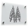 Checkered Flame Decal Set