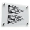 Checkered Flame Vinyl Sticker Set