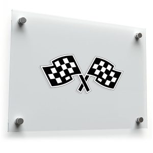 Checkered Racing Flags Decal