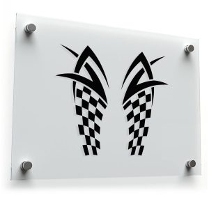 Checkered Tribal Vinyl Stickers