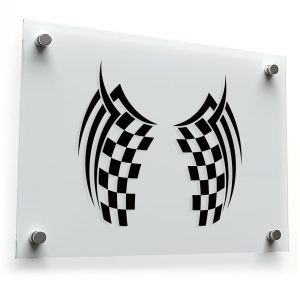 Checkered Wing Sticker
