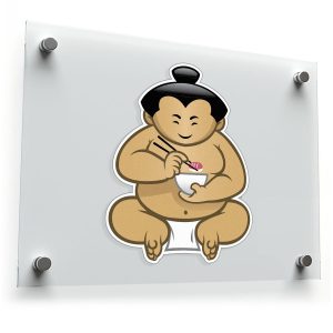 Cheerful Sumo Vinyl Sticker
