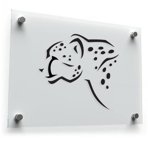 Cheetah Head Silhouette Sticker