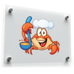 Chef Crab Cartoon Decal