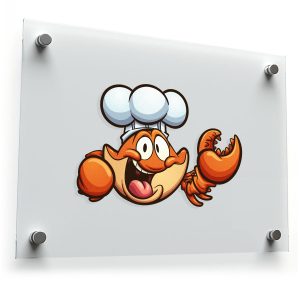 Chef Crab Cartoon Sticker