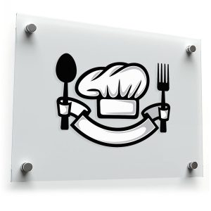 Chef Hat Decal with Spoon and Fork