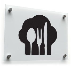 Chef Hat and Cutlery Silhouette Sticker
