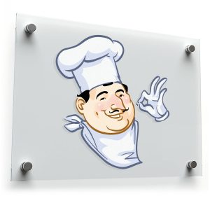 Fun cartoon chef sticker