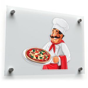 Chef with Pizza Sticker