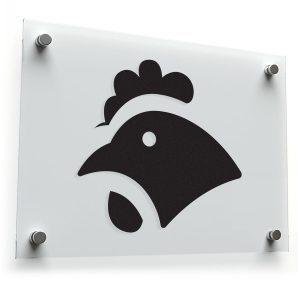 Chicken Head Silhouette Vinyl Decal
