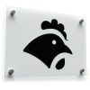 Chicken Head Silhouette Vinyl Sticker 1