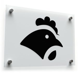 Chicken Head Silhouette Vinyl Sticker