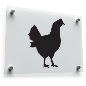 Chicken Silhouette Vinyl Sticker