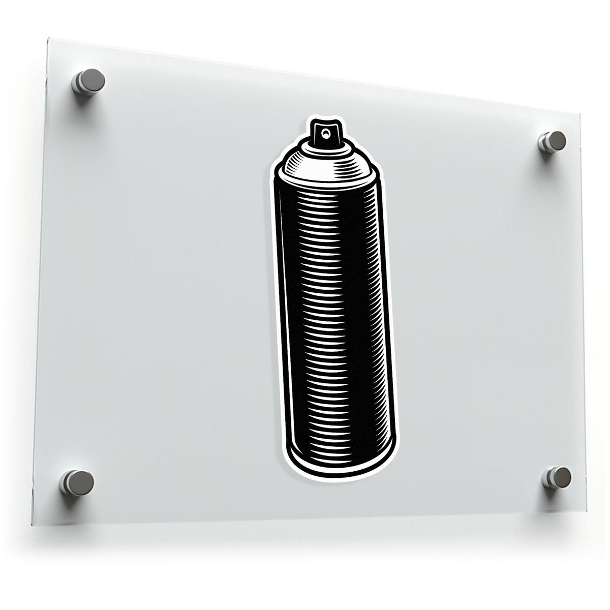 Classic Black Spray Can Silhouette Sticker 3 Classic Black Spray Can Silhouette Sticker