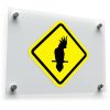 Cockatoo Caution Sign Vinyl Sticker 1