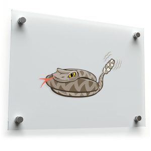 Coiled Rattlesnake Vinyl Sticker