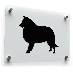 Collie Dog Silhouette Vinyl Sticker
