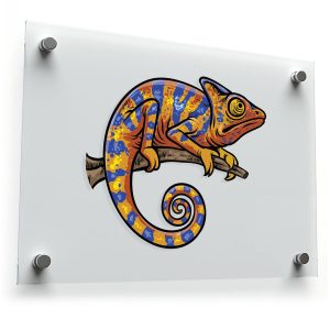 Colorful Chameleon Vinyl Sticker